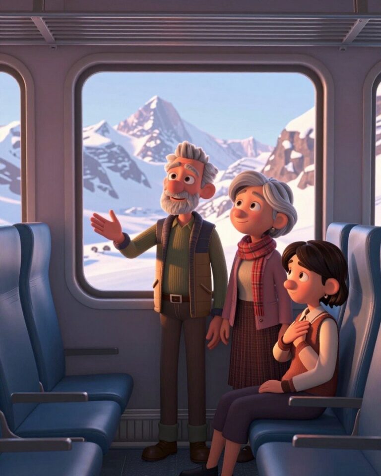 Ehepaar verschenkt den besten Fensterplatz der Bergbahn an Fremde
