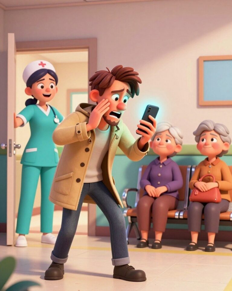 Wie sein lautes Handy im Wartezimmer endlich verstummte