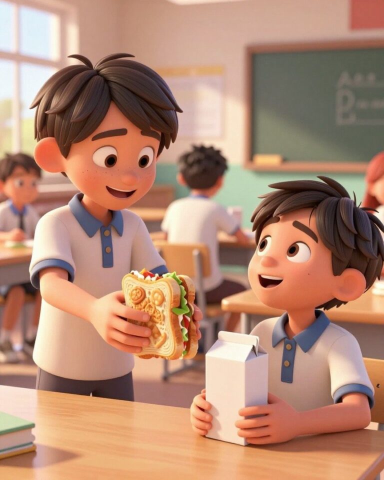 Der Junge, der sein Pausenbrot mit meinem Sohn teilte